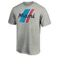 thumbnail image 2 of Men's Heathered Gray Miami Marlins Team Prep T-Shirt, 2 of 3