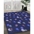 thumbnail image 3 of Ahgly Company Machine Washable Indoor Rectangle Transitional Slate Blue Area Rugs, 7' x 10', 3 of 7