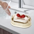 thumbnail image 6 of Yonrjhukm Double-Layer No Drill Soap Box with Lid, Cute Bow Design, Drainage System, Detachable Tray, Dustproof Cover, Plastic Soap Storage for Bathroom, Kitchen, and Travel, 6 of 6