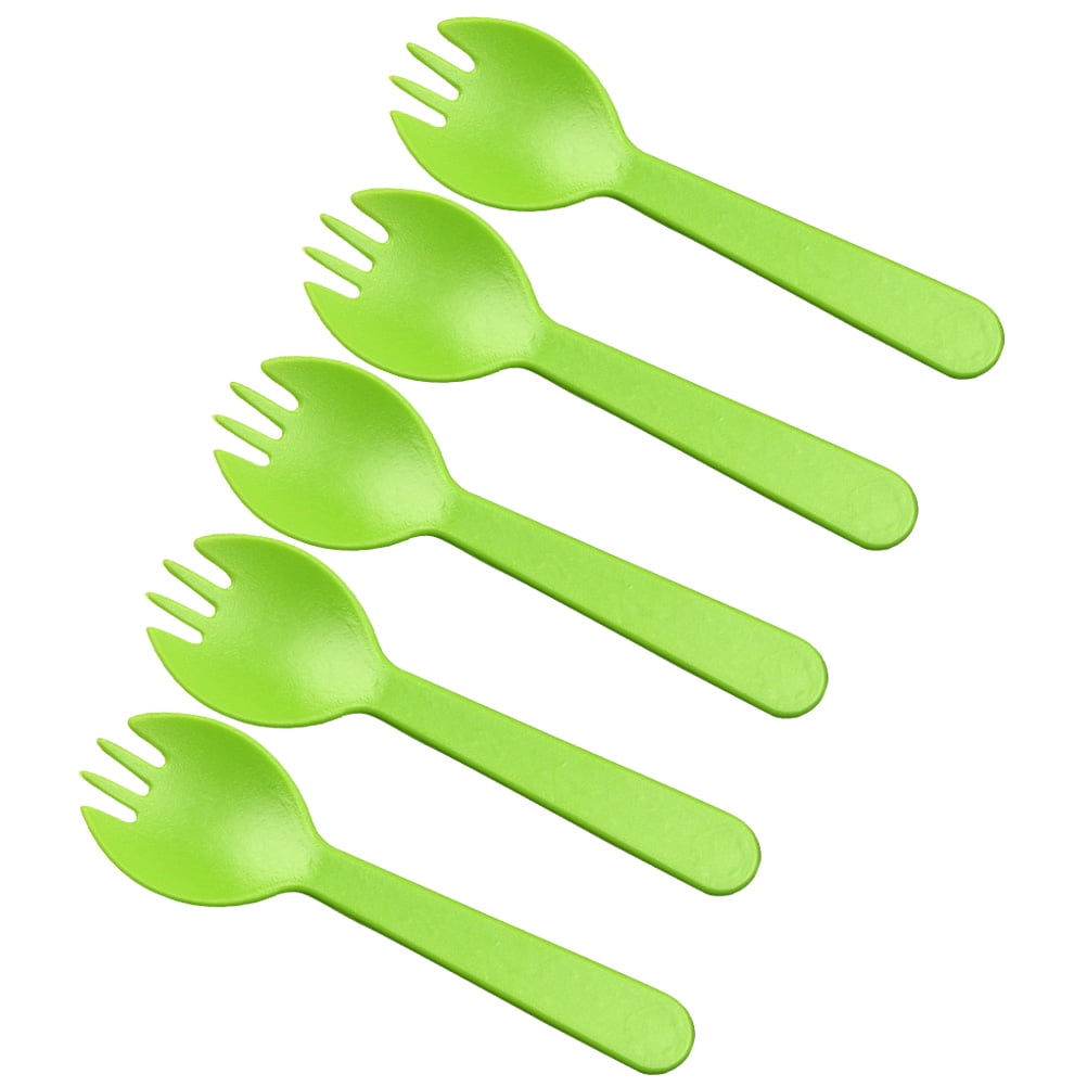 Plastic Spork 100PCS Creative 2in1 Sporks Disposable Plastic Spoon