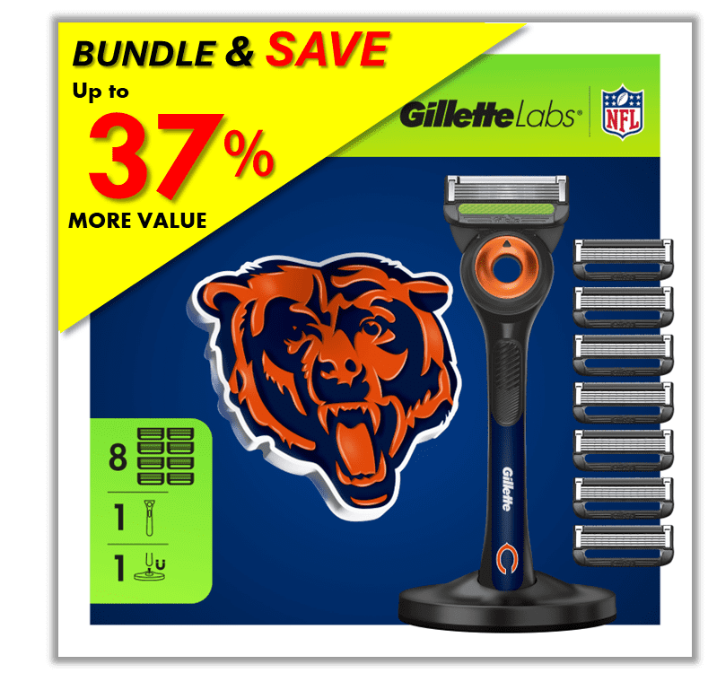 Exclusive Gillette Labs Official Packers Gameday Razor Bundle