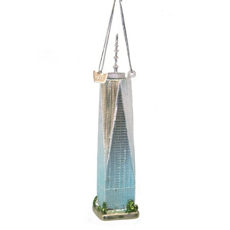 Kurt Adler 6.5-Inch Noble Gems Freedom Tower Christmas Ornament – Patriotic & New York Décor
