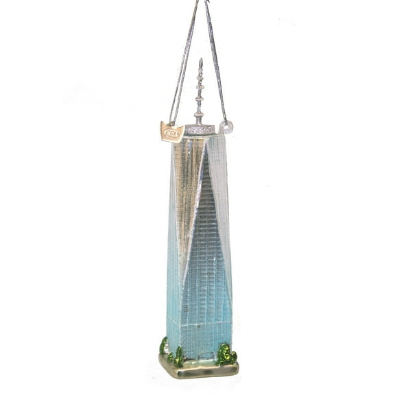 Kurt Adler 6.5-Inch Noble Gems Freedom Tower Christmas Ornament – Patriotic & New York Décor