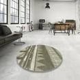 thumbnail image 4 of Ahgly Company Machine Washable Indoor Round Contemporary Sage Green Area Rugs, 7' Round, 4 of 7