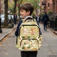 thumbnail image 6 of FUIALDOLG Capybara Axolotl Breathable Casual Daypack 17 Inch, Portable Multiple Zipper Pockets 600D Polyester Schoolbags, 6 of 11