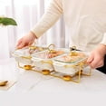 thumbnail image 1 of Elodie Chafing Dish for Buffet Serving Dish with Rack Buffet Server Luxury Rectangular White, 1 of 8