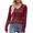 Wine, variant on Oalirro Polyester Long Sleeve Shirts for Women Solid Going Out Tops for Women V Neck