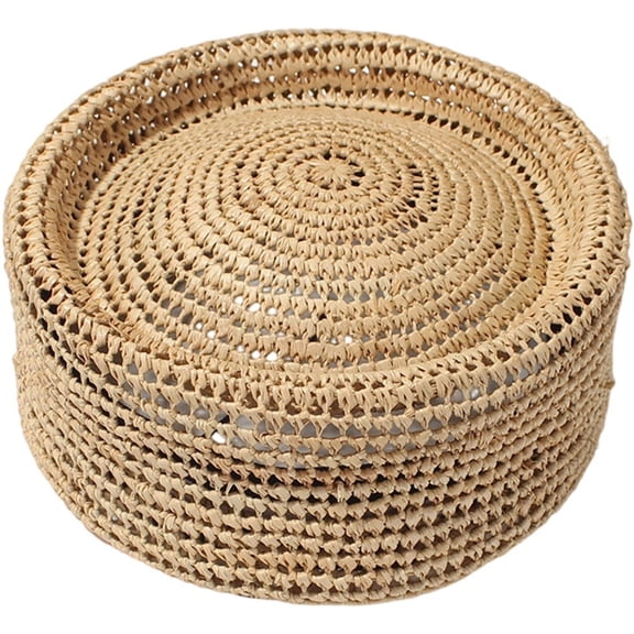 Vjnyvs Women's French Hand Woven Straw Pillbox Hat,Summer Elegant Sun Beret,Charming Cocktail Party Medicine Box Hat