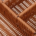 thumbnail image 3 of Uonlytech Chocolate Rattan Cutlery Tray Imitation Woven Mesh for Kitchen Storage, 3 of 5
