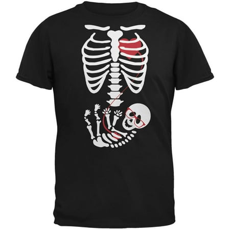 Geek Baby Pregnant Skeleton Halloween Costume T-Shirt