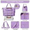 thumbnail image 6 of DAKIMOE Travel Duffle Bag Set for Women 2 Pack, Large Waterproof Weekender Overnight Carry On with Toiletry Bag/USB Charging Port/Wet Pocket/Shoe Compartment, Gym Hospital Labor Delivery Duffel Tote, 6 of 9