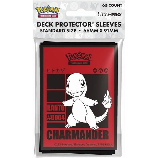 Ultra Pro - Charmander 65ct Deck Protector® Sleeves for Pokémon | Collector Gift, Gaming Accessories, Tournament-Ready Sleeves, Pokémon Fan Gear, Trading Card Protection, Card Game Supplies