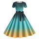thumbnail image 1 of WILLBEST Vestidos para Mujer Vestido de Fiesta de Noche de Manga Corta con Cuello Redondo y Estampado de Los Años 50 Grande​​, 1 of 2