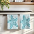 thumbnail image 7 of Teal Starfish Kitchen Towels Set of 4, Vintage Gray Farmhouse Coastal Summer Absorbent Dish Towels for Kitchen, Microfiber Hand Towel, Quick Drying Tea Towel for Cleaning Decorative Dishcloths, 7 of 7