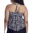 thumbnail image 2 of Women's Raisins Curve E840721 Plus Size Incas Trinidad Tankini Swim Top (Black Stone 16W), 2 of 2