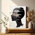 thumbnail image 6 of Abstract Woman Head Silhouette Canvas Painting，Suitable for Living Room，Bedroom，Office，Bathroom，Dining Room Decoration., 6 of 8
