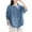 Blue, variant on Uaswgudfs Women's Drawstring Hem Crew Neck T-Shirt: Short Sleeve Summer Top with Ultra-Soft Lightweight Casual Fabric Blue L