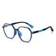 thumbnail image 3 of Gafas planas ultraligeras antiluz azul unisex con montura de silicona multilateral de moda para niños, 3 of 5