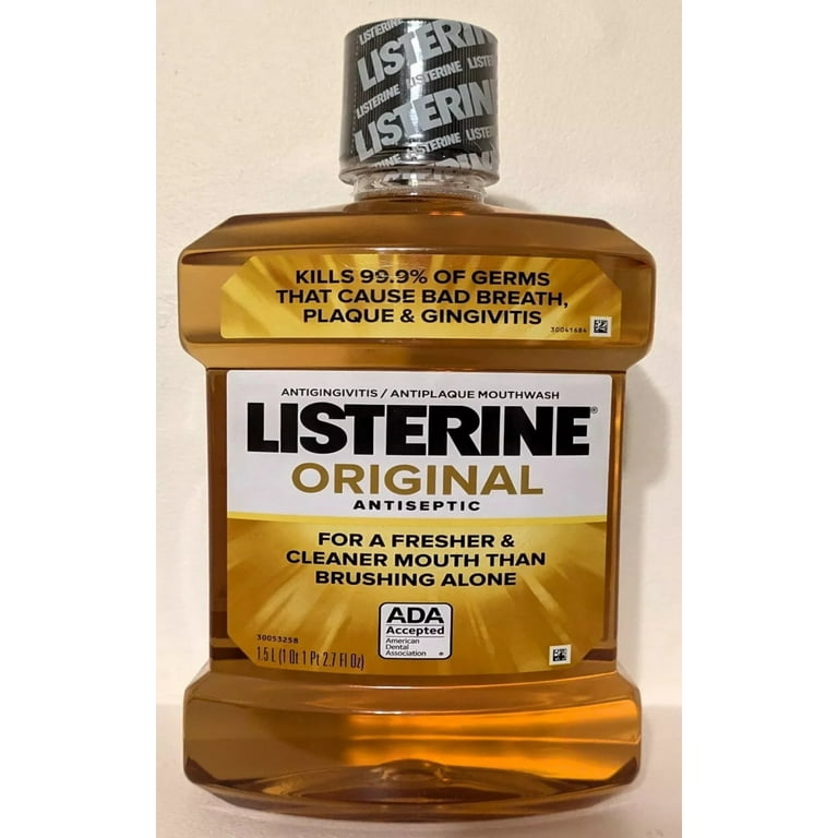 Listerine Original Antiseptic Mouthwash for Bad Breath, 1.5 L