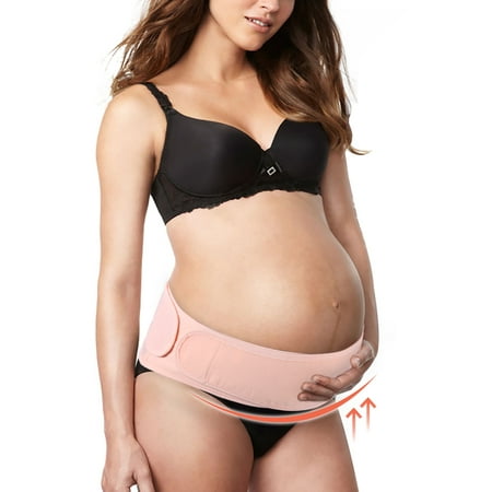 Maternity Support Pregnancy Belly Belt, Breathable and Adjustable Abdominal Binder for Ligament, Lower Back and Pelvic Support, One Size,