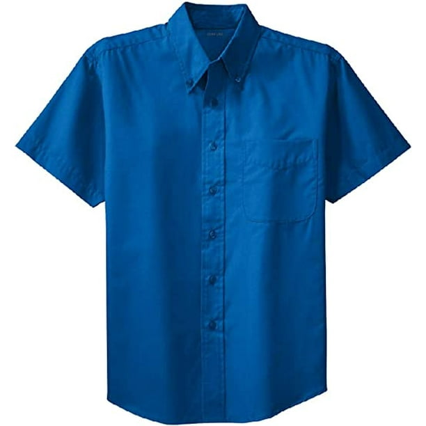 Joe's USA Men's Short Sleeve Wrinkle Resistant Shirts-2XL-Strong Blue ...