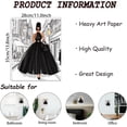 thumbnail image 2 of 1PCS Fashionable Girl Wall Prints Vintage Wall Art Posters Wall Posters Prints for Walls Black Dress Girl Posters for Bedroom Artwork Aesthetic Posters for Bedroom Unframed 28x35cm for making, 2 of 7