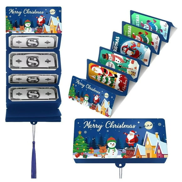 relayinert 10 Pcs Élevez l'Ambiance Festive avec Enveloppe Porte-Cadeau de Noël Porte-Cartes Unique Bleu