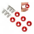 thumbnail image 3 of 6pcs M8 Decorative Red Washers Screws Universal for Automobile Car  Bumper Engine Cover, 3 of 8