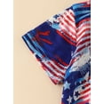 thumbnail image 5 of Wassery Independence Day Infant Boys Romper 12 18 24 Months Baby Boys 4th of July Summer Bodysuits Stars Stripe Flag Print Short Sleeve Turn-Down Collar Baby Jumpsuits, 5 of 8