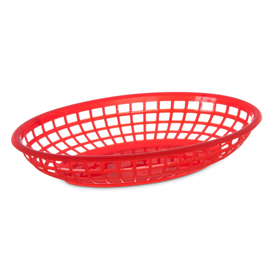 Bread Basket Oval Red 136 Each