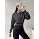 thumbnail image 2 of Abrigo superior Chaqueta corta con doble cremallera para mujer Ropa deportiva informal para yoga Abrigo superior, 2 of 5