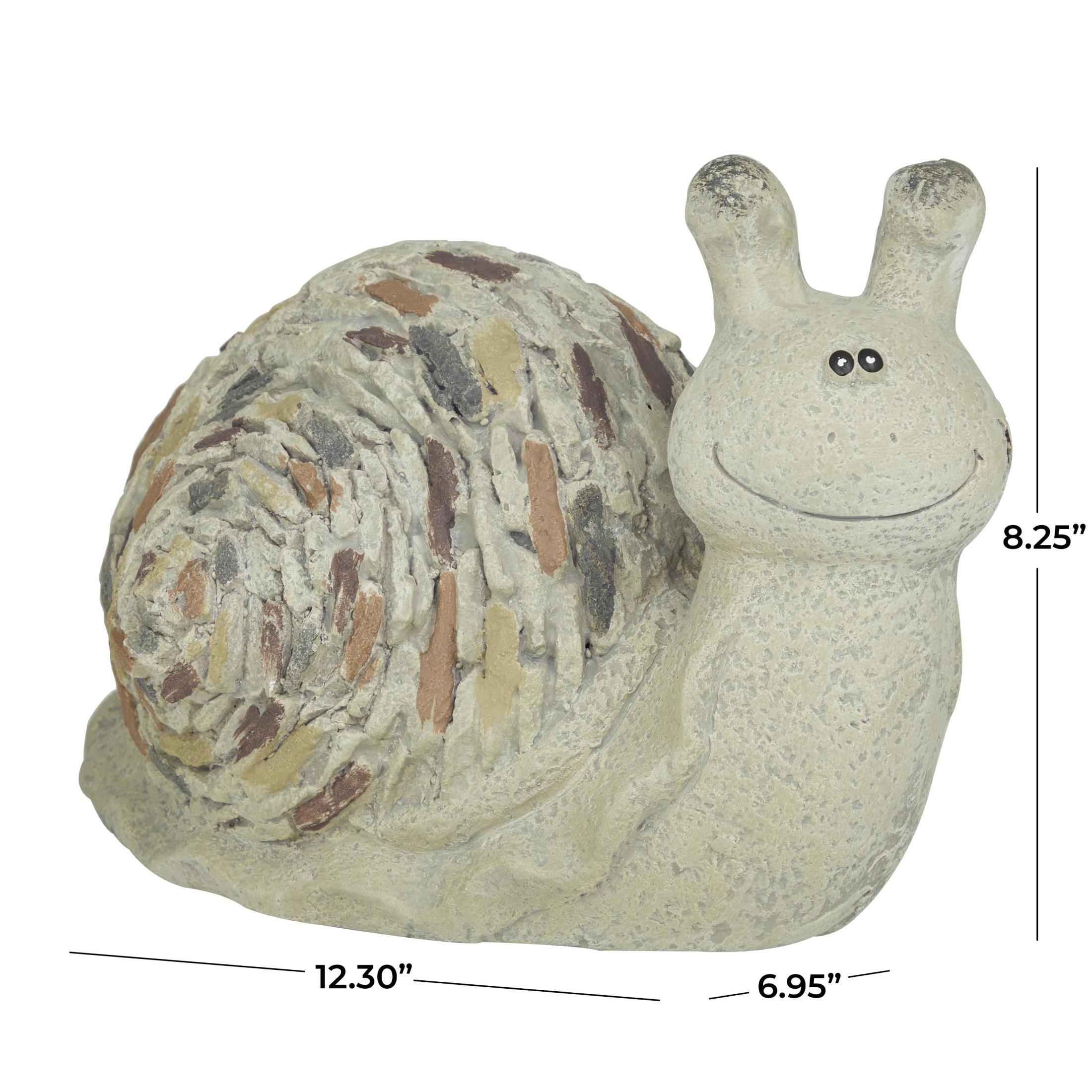 DecMode 8" Indoor Outdoor Snail Garden Sculpture