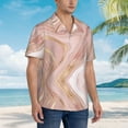 thumbnail image 5 of Xecao Rose Gold Glitter Splatter print Hawaiian shirt - a stylish short-sleeve button-down for men, perfect for casual beach and tropical outings., 5 of 9