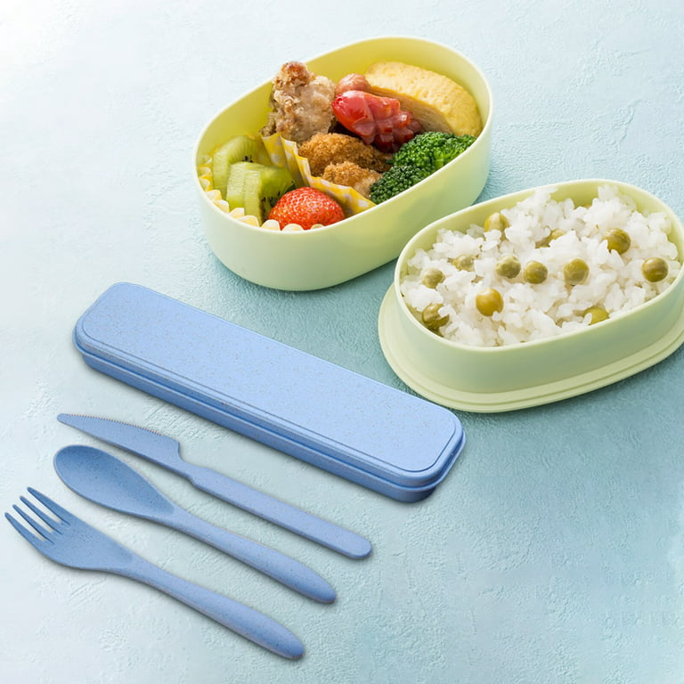 Reusable Spoon Cutlery Fork Children's Adult Portable Lunch Box Cutlery Set for Travel Picnic Camping or Daily Use at School Plastic B, Size: One Size