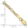 thumbnail image 4 of Diamond2Deal 10K Yellow Gold 2.5mm SemiSolid Figaro Chain Anklet for Women, 4 of 4