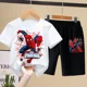 thumbnail image 2 of Conjunto de camisetas de verano de Disney para niños, Marvel Aoger Spiderman, conjunto de tendencia para bebés, pantalones cortos de manga corta, conjunto de dos piezas, ropa para niños, 2 of 4