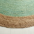 thumbnail image 3 of SAFAVIEH Natural Fiber Cebrail Geometric Area Rug, Teal/Natural, 5' x 8' Oval, 3 of 7