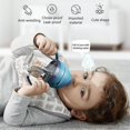 thumbnail image 3 of (rosa 360 ml) babycare 240 ml taza para sorber bebé forma linda anti-asfixia botellas de agua de bebé de paja para niños, 3 of 5