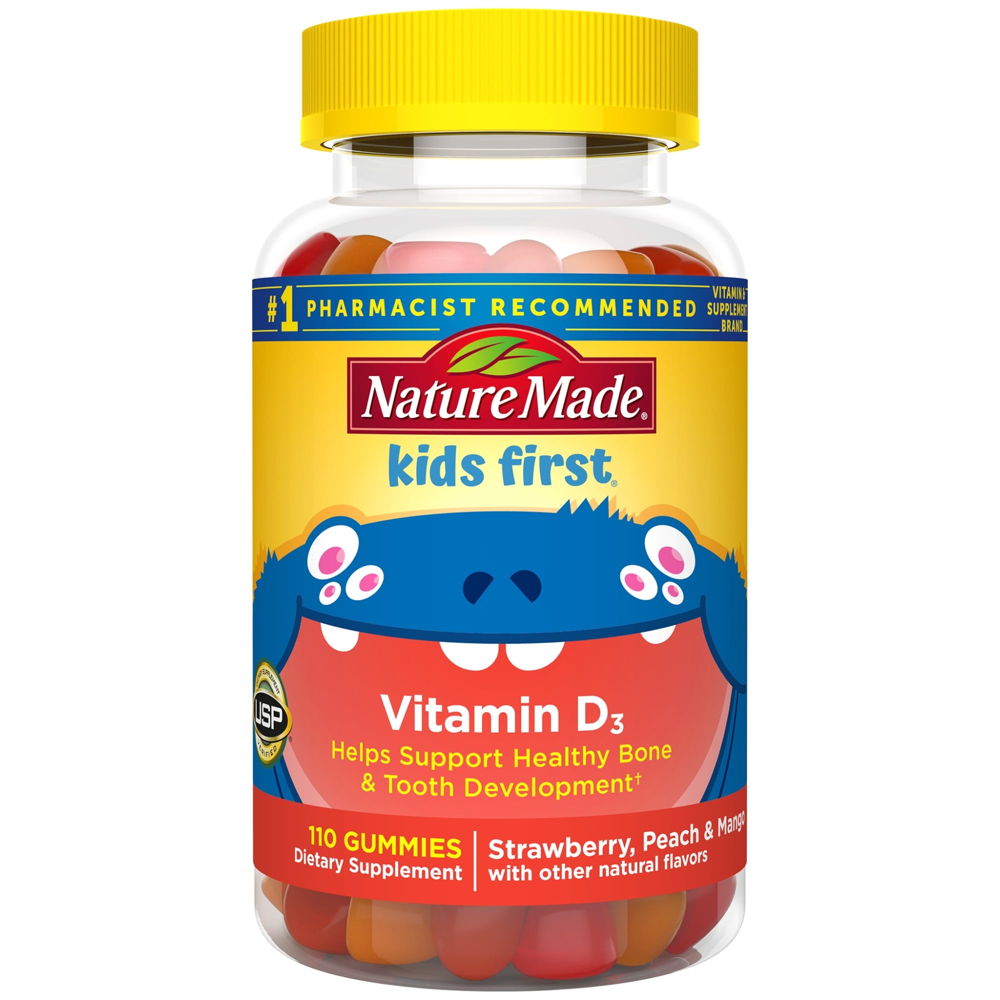 Nature Made Kids First Vitamin D3 for kids Gummies, 110 ...