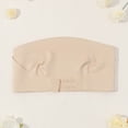 thumbnail image 4 of Strapless Bra for Women No Underwire, Front Closure Bandeau Bra, Seamless Invisible Tube Top, Anti-Slip Push Up Comfort Bra, 1-Pack, 4 of 7
