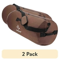 (2 pack) White Duck Outdoors Hoplite Heavy Duty Canvas Duffel Bag – Cargo Style Foldable Duffel Bag for Outdoors, Travel & Storage | Extra Large 30" x 50", Brown, 579L Capacity