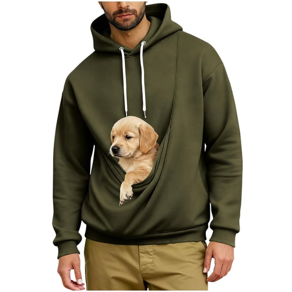 Cozy Cuddle Pet Pouch Hoodie, Dog Carrier Hoodie Sweatshirt with Dog Pouch Pocket for Men & Women