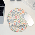 thumbnail image 2 of Colorful Floral Pattern Mouse Pad Wrist Support,Ergonomic Mouse Pad with Wrist Rest,Smooth Surface and Non - Slip PU Base for Pain Relief, Laptop, Office & Home, 2 of 9