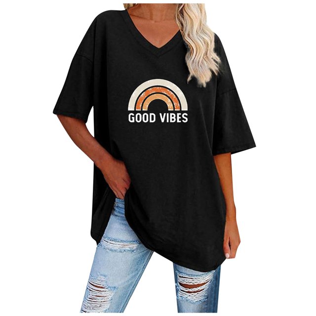 2025 Loose Print Lettering off Turtle Neck Top for Women Pack Shoulder Sleeve Crewneck Short Under Scrub Women Long Sleeve Shirts Sleeve Top for Women