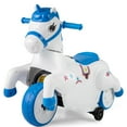 thumbnail image 2 of OLAKIDS 2 in 1 Ride on Motorcycle and Horse, Unicorn 6V Battery Powered Ride on Toy with Up & Down Function, MP3, Power Display, Training Wheels, Kids Electric Vehicle Aged 3-6 Years, 2 of 9