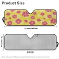 thumbnail image 7 of Uorisanigo Windshield Sunshade Pink Hibiscus Yellow Sun Visor for UV Rays & Heat Protection, Suitable for Rubicon Sahara TJ JK JKU 2 Door & 4 Door Auto Sun Heat Shield for Jeep Wrangler, 7 of 7