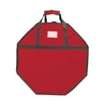 thumbnail image 3 of Bolsa de almacenamiento para coronas navideñas de 60 cm (24") con asa de transporte grande, resistente al polvo y al agua. Incluye estuche para g, 3 of 8