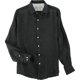 thumbnail image 1 of Tasso Elba - Camisa con botones de lino texturizado para hombre, color negro, grande, 1 of 1