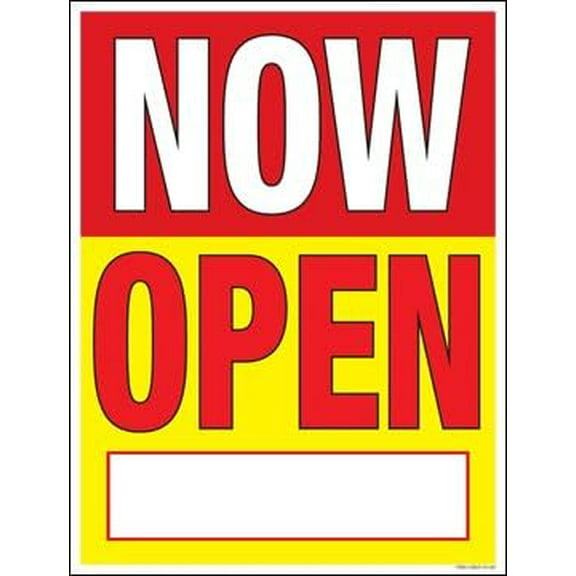P70PNO Now Open Hour Sign Window Sale Sign Posters Retail Business Store Signs (P70-38" x 50") Furniture Flooring Mattress Wholesale Indoor Signage