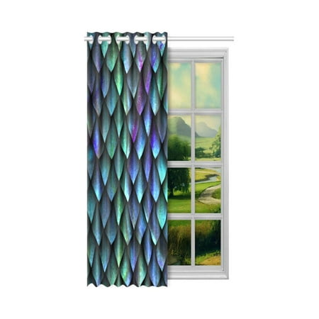 Yusdecor Dragon Scales Blackout Window Curtain Drapes Bedroom Living Room Kitchen Curtains 52x84 Inch Walmart Canada